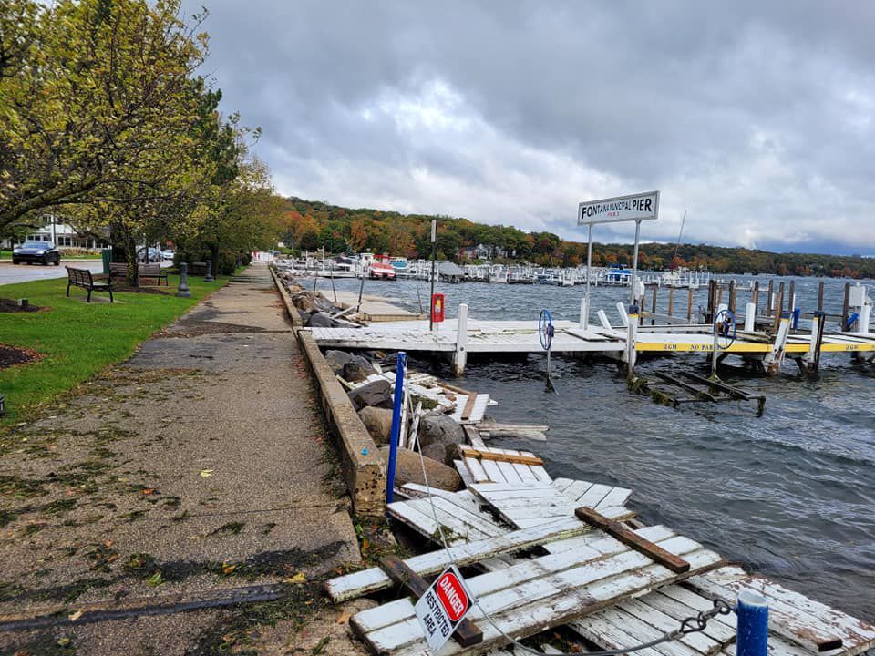 Pier damage